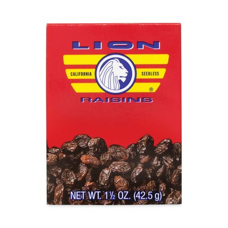 LION California Seedless Raisins, 1.5 oz Box, 6PK 101